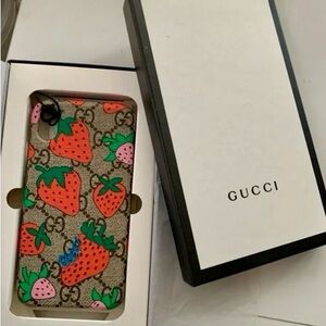 Gucci IPhone Case, fits X, Xs! New In Box-Limited Edition Strawberry Surpreme